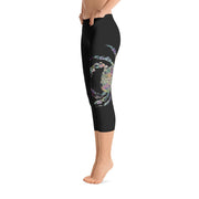 Rainbow Crab 2 Gyotaku Capri Leggings